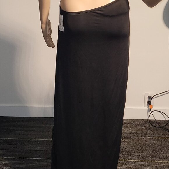 Sexy Women Black Long Classy Dress Stretch Black Sequence Club Medium SL6036-2 - Picture 8 of 9